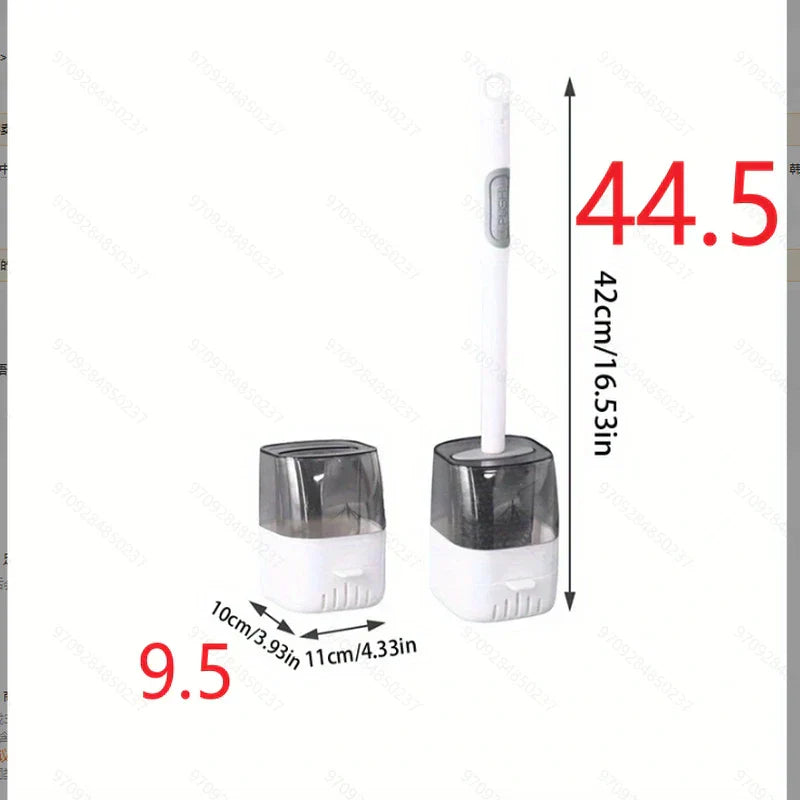 Toilet brush holder set in a bathroom setting