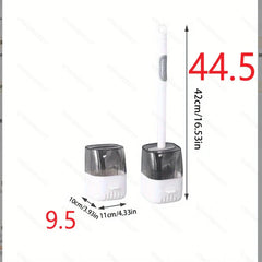 Toilet brush holder set in a bathroom setting