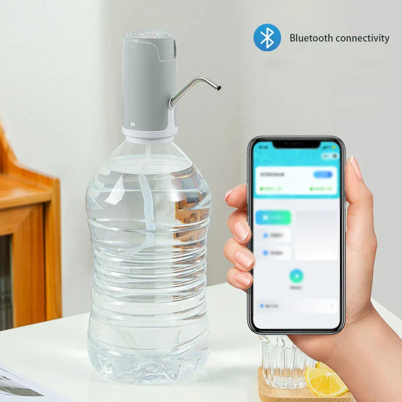 Electric water bottle pump dispenser with a large water bottle