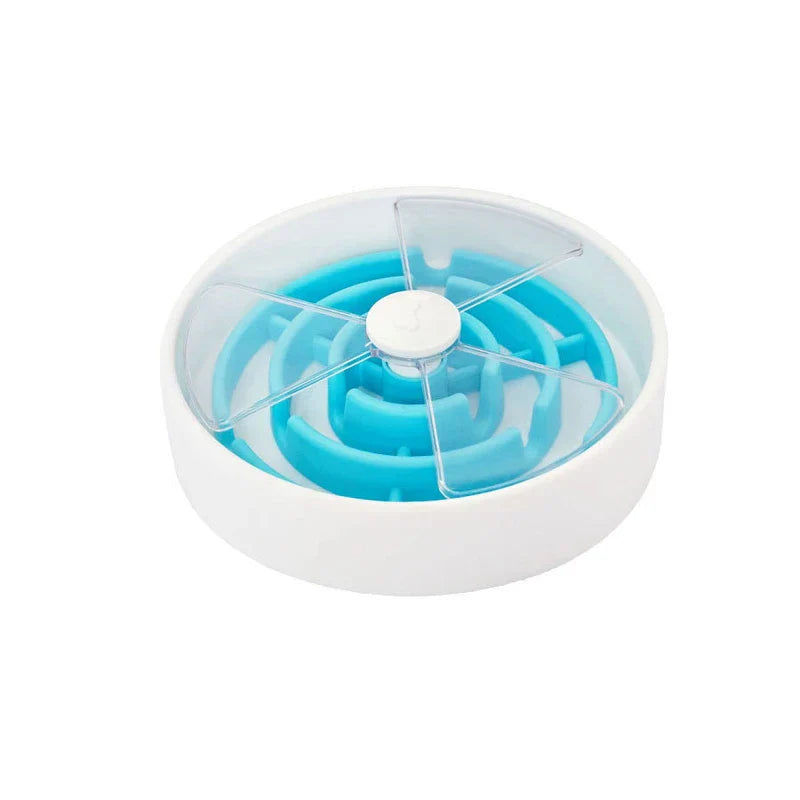 Triple Circle Slow Feeder Pet Bowl Dog Dish