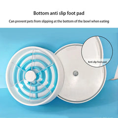 Triple Circle Slow Feeder Pet Bowl Dog Dish