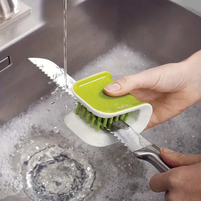 U-Shaped Cutlery Cleaning Brush Knife Scrubber