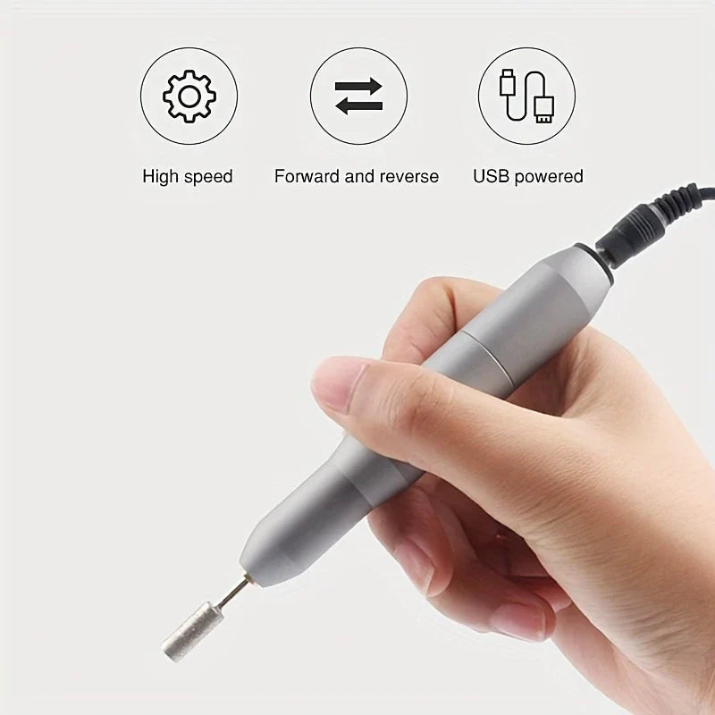 USB Electric Nail Drill Pen File Manicure Tool