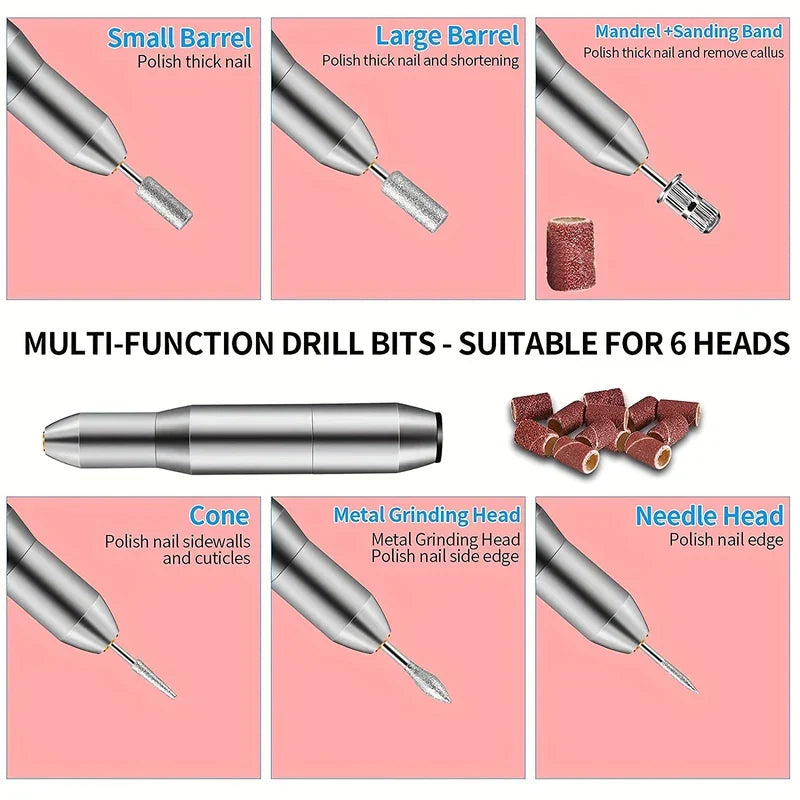 USB Electric Nail Drill Pen File Manicure Tool