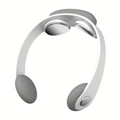 Shiatsu Neck Massager - White and gray cordless neck massager unit against a plain white background