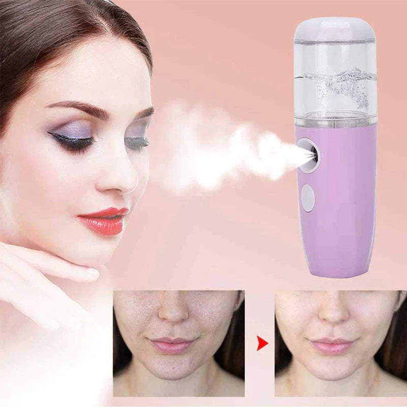 Nano mist facial sprayer with water droplets