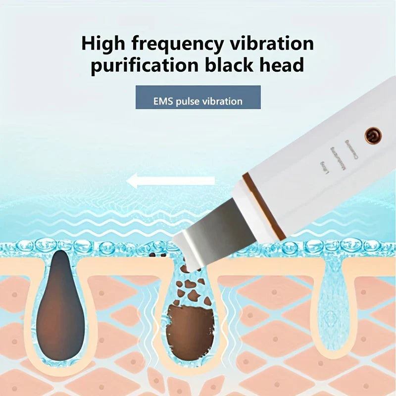 Ultrasonic Skin Scrubber Spatula Facial Lifting
