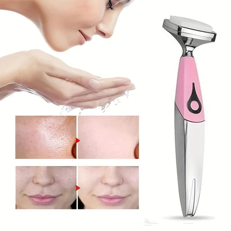 Ultrasonic Vibration Facial Cleanser Scrubber Spatula