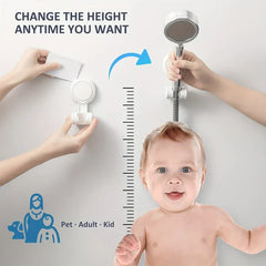 Universal Adjustable Punch Free Shower Head Holder