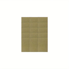 A sheet of tan rectangular cut patches divided into small and large grid sections.