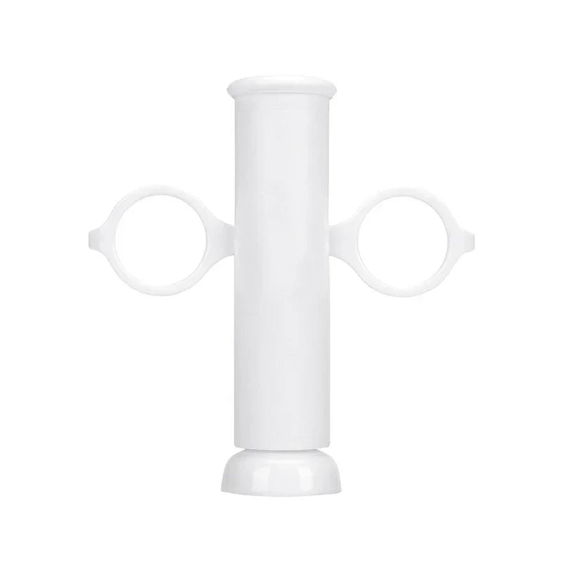 Venom Extractor Suction Pump Kit - White plastic suction pump tool with dual finger rings and rounded suction base, front view