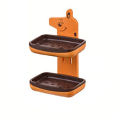 Wall Mount Draining Soap Dish Holder Box Adhesive