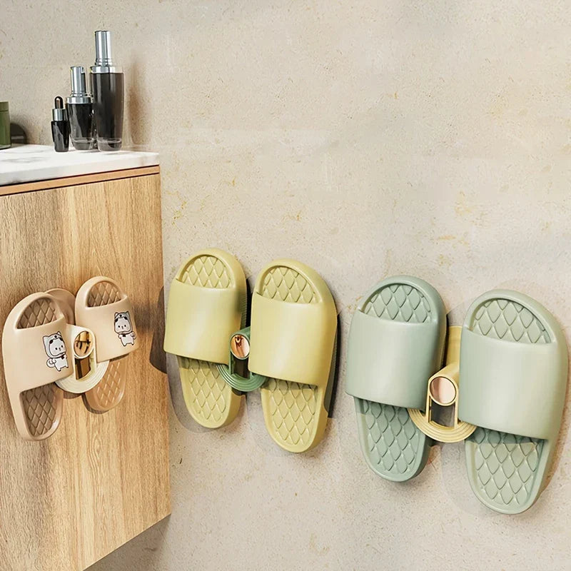 Wall-Mounted Slipper Rack Organizer