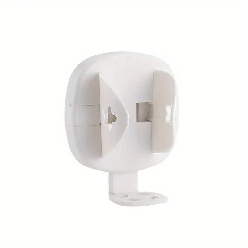 Wall mount adhesive electric toothbrush holder with toothbrush in place
