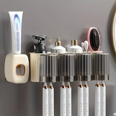 Wall Mount Adhesive Toothbrush Holder Set