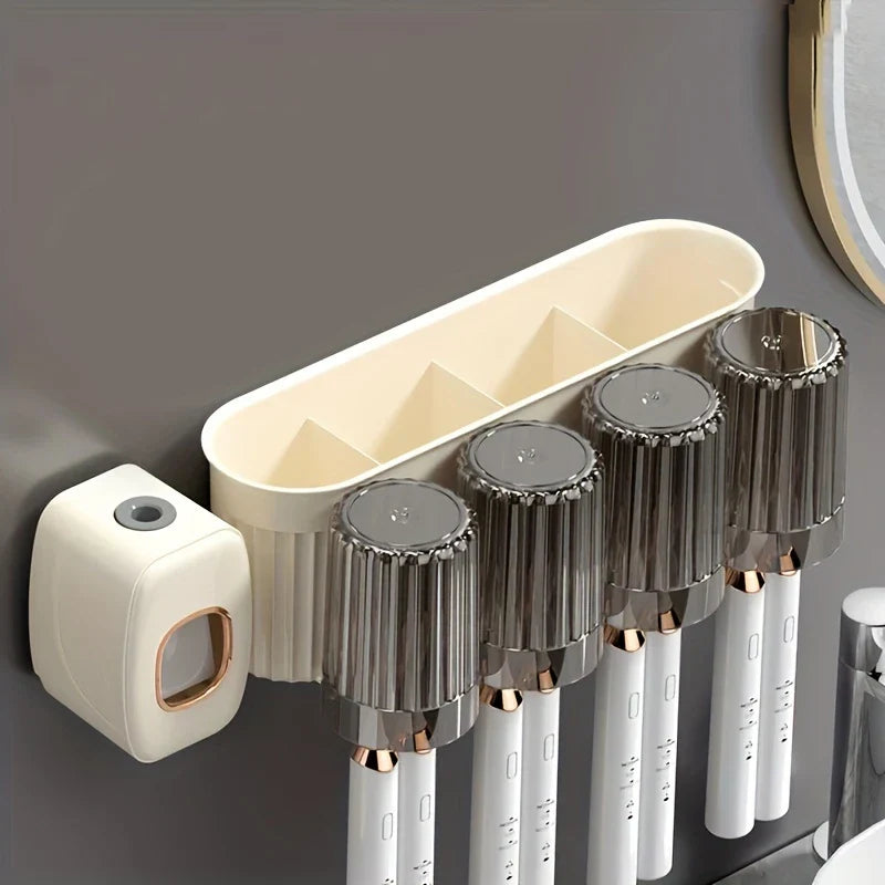 Wall Mount Adhesive Toothbrush Holder Set