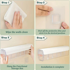 Wall Mount Adhesive Underwear Sock Organizer Box