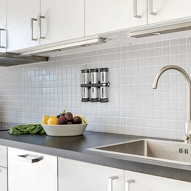 Wall Mount Magnetic Spice Rack Shelf
