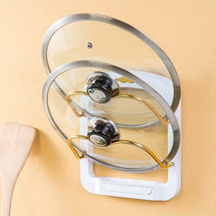 Wall Mount Pot Lid Organizer Rack Holder