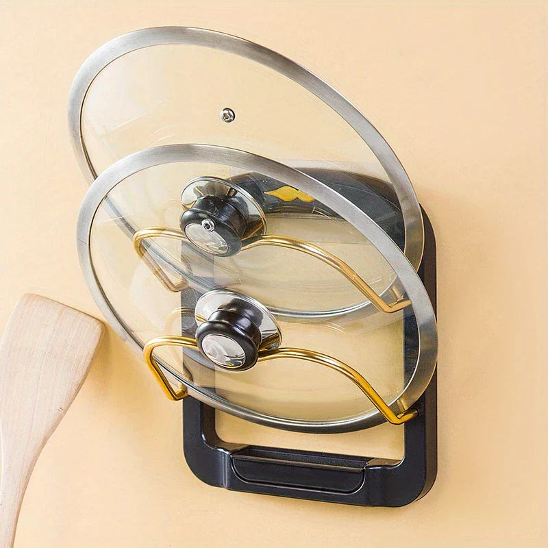 Wall Mount Pot Lid Organizer Rack Holder