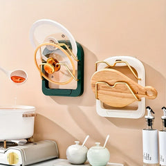 Wall Mount Pot Lid Organizer Rack Holder