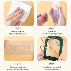 Wall Mount Pot Lid Organizer Rack Holder