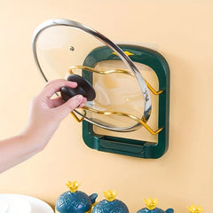Wall Mount Pot Lid Organizer Rack Holder
