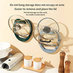 Wall Mounted Pot Lid Holder Rack