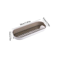Wall Mounted Shelf - Wall-mounted rectangular storage shelf with dimension labels, shown at an angle on a white background.
