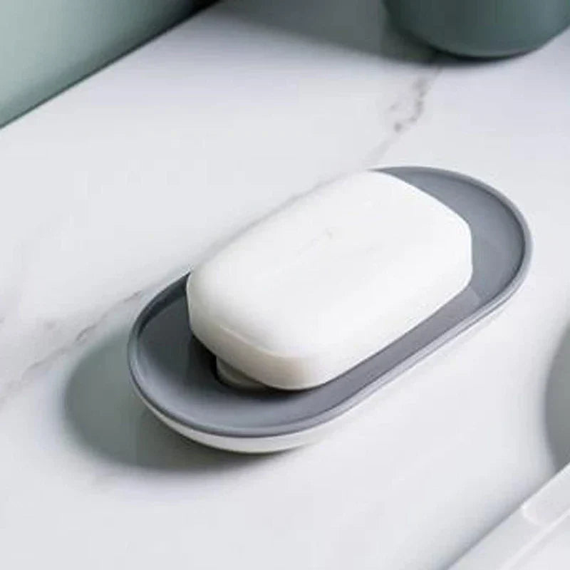 Waterfall Draining Soap Dish Holder Tray
