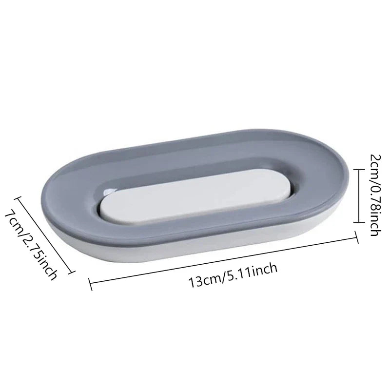 Waterfall Draining Soap Dish Holder Tray