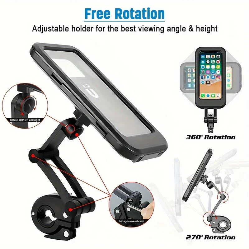 Waterproof Bike Phone Mount Holder Bag