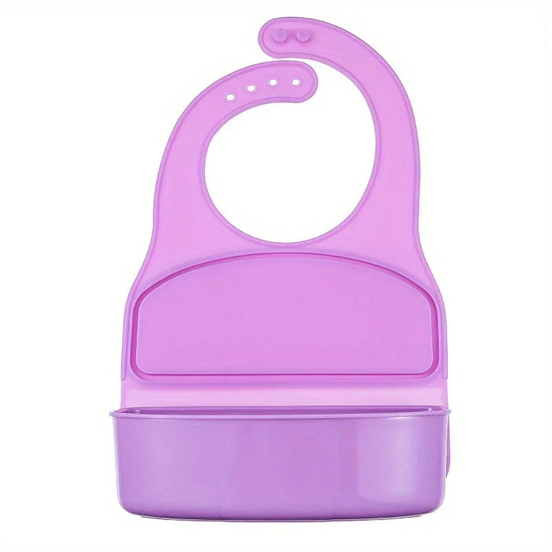 Waterproof Silicone Baby Bib with Food Catcher
