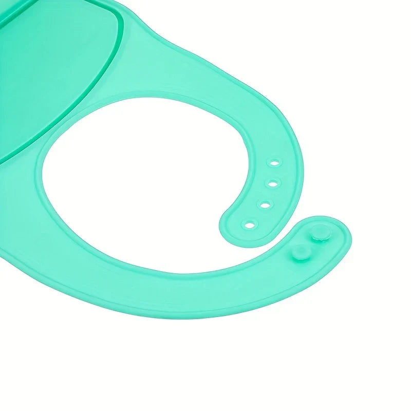 Waterproof Silicone Baby Bib with Food Catcher