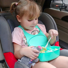 Waterproof Silicone Baby Bib with Food Catcher