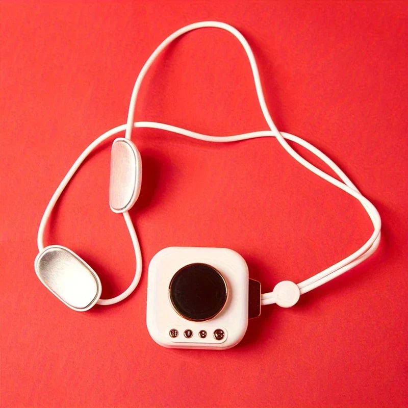 Wearable Pendant Neck Massager With Heat Pulse