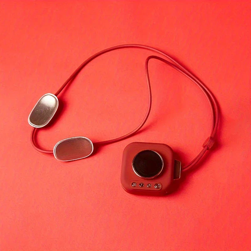 Wearable Pendant Neck Massager With Heat Pulse