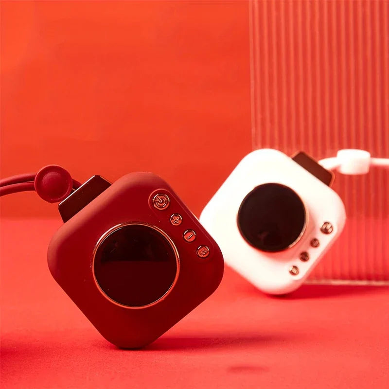 Wearable Pendant Neck Massager With Heat Pulse