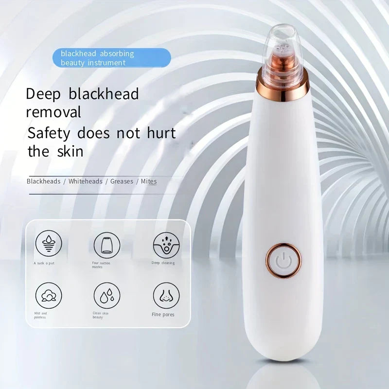White Blackhead Remover Vacuum Battery Operated