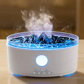 White Crackle Flame Effect Oil Diffuser Humidifier