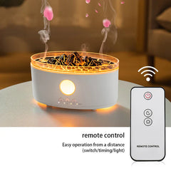 White Crackle Flame Effect Oil Diffuser Humidifier