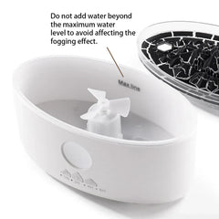 White Crackle Flame Effect Oil Diffuser Humidifier