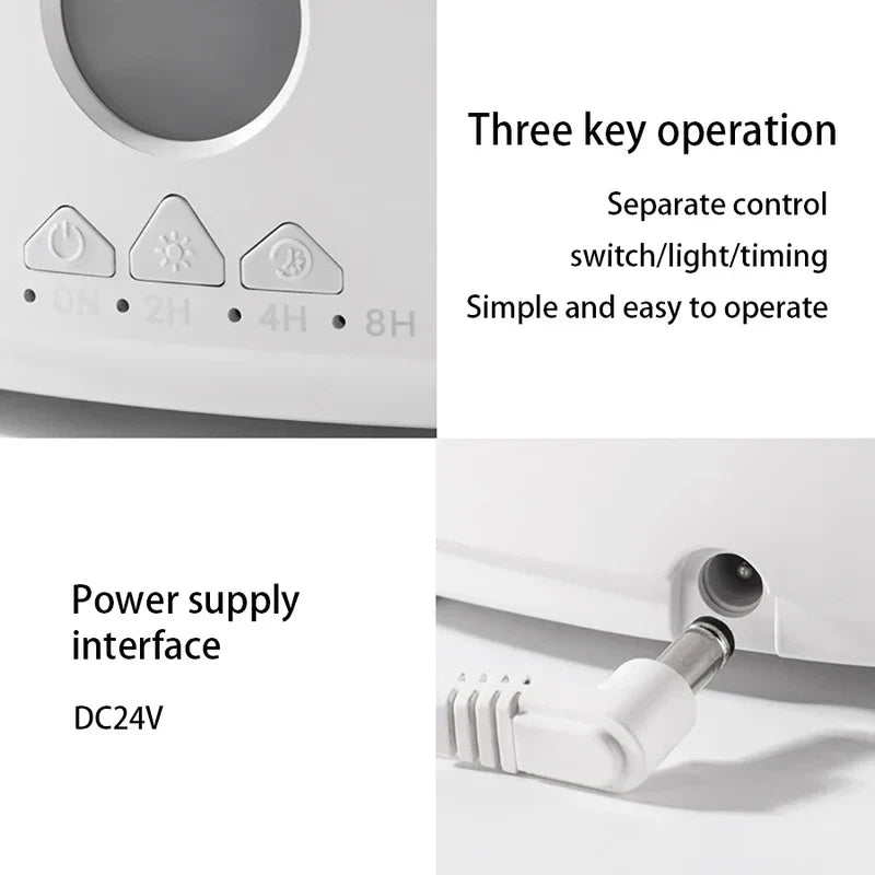 White Crackle Flame Effect Oil Diffuser Humidifier