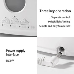 White Crackle Flame Effect Oil Diffuser Humidifier