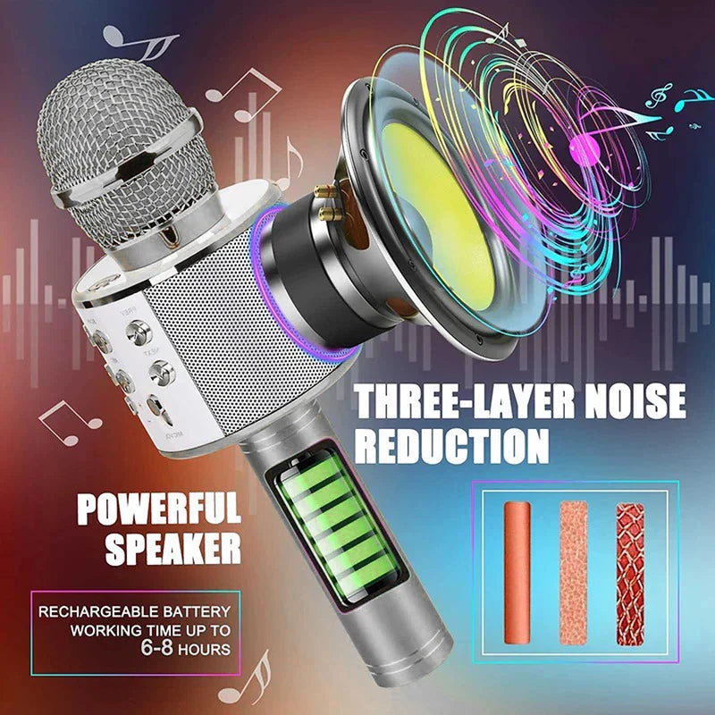Wireless Bluetooth Karaoke Microphone Speaker