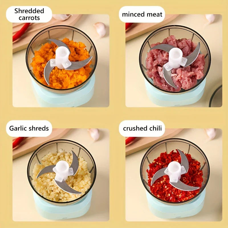 Wireless Mini Electric Food Chopper Processor