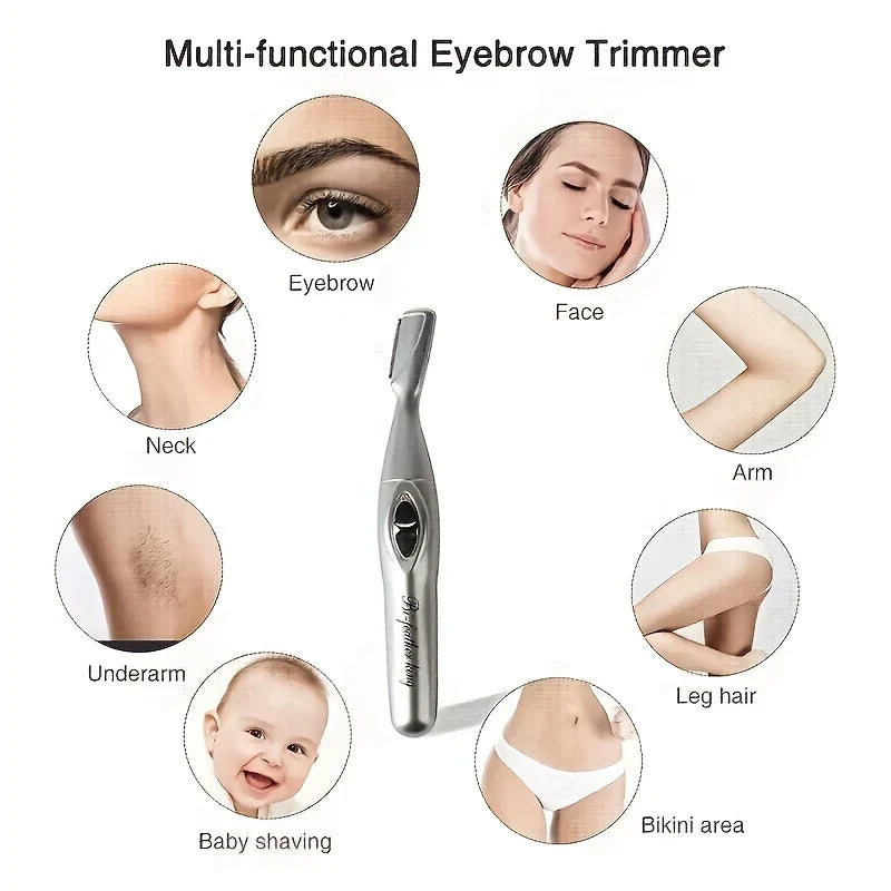 Women's Eyebrow Trimmer Razor Battery Operated