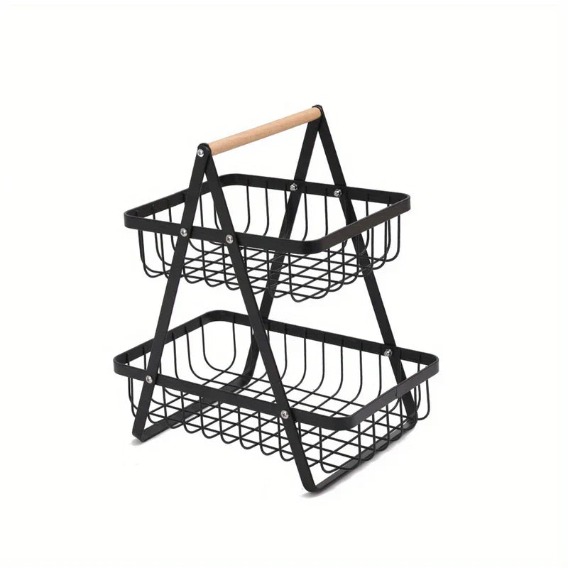 Wrought Iron Wire Fruit Basket Bowl Stand