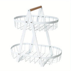 Wrought Iron Wire Fruit Basket Bowl Stand