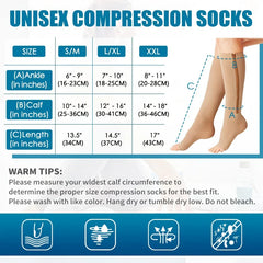 Zipper Compression Socks for Men Women